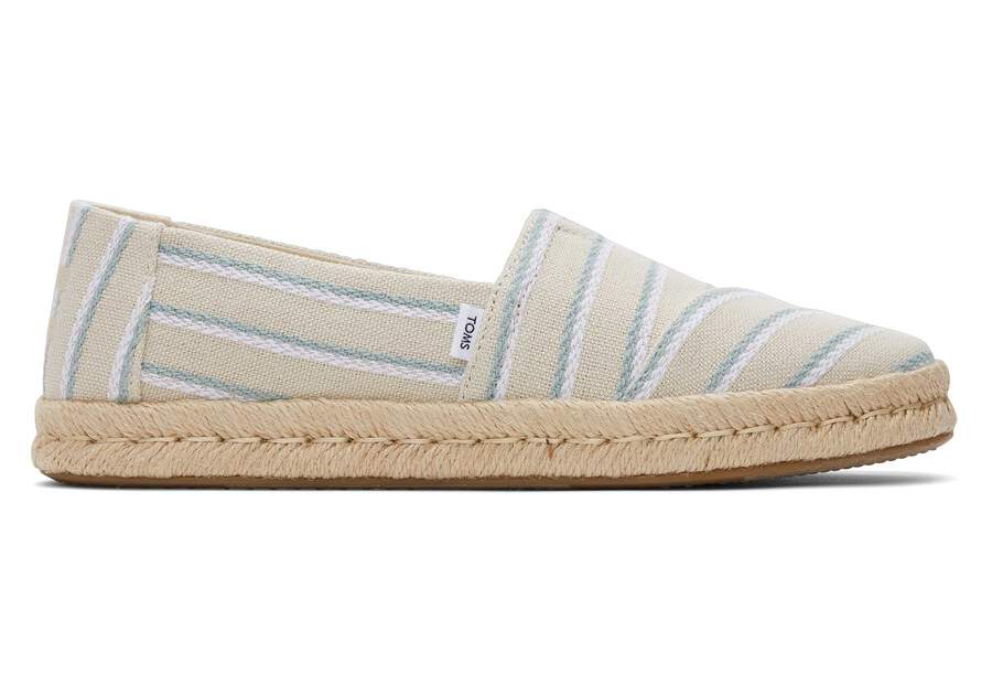 Alpargata Rope 2.0 Cream Stripes Espadrille Side View Opens in a modal