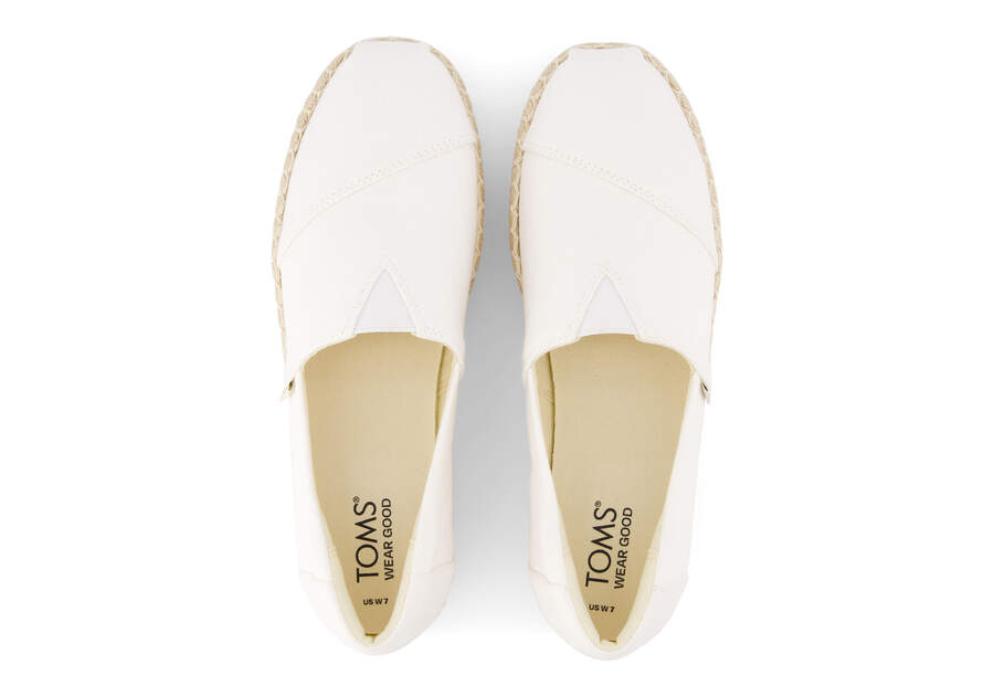 Alpargata Platform Rope High White Espadrille Top View Opens in a modal