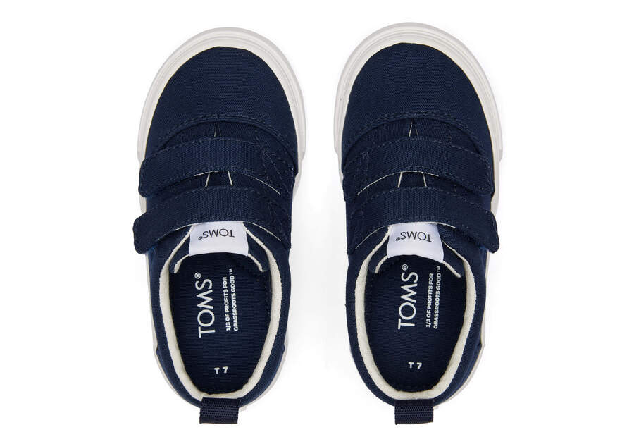 Tiny Fenix Navy Double Strap Sneaker Top View Opens in a modal