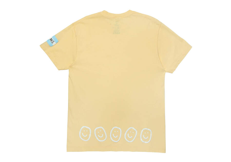 TOMS x Happiness Project Yellow Nick Tee Back View