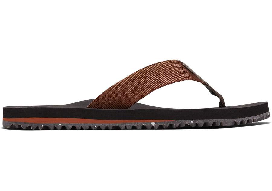 Brown Lagoon x Outerknown Men's Flip-Flops Side View Opens in a modal