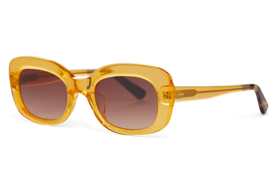 Jules Honeycomb Crystal Handcrafted Sunglasses Side View Opens in a modal