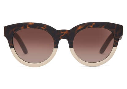 Florentin Tortoise Oatmilk Fade Traveler Sunglasses