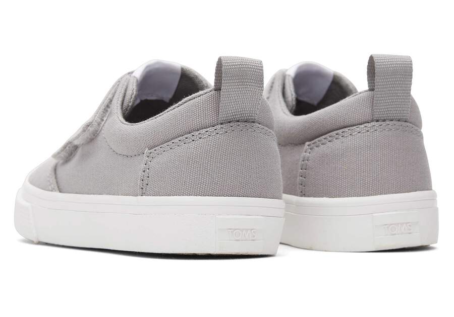 Fenix Drizzle Grey Double Strap Toddler Sneaker Back View Opens in a modal
