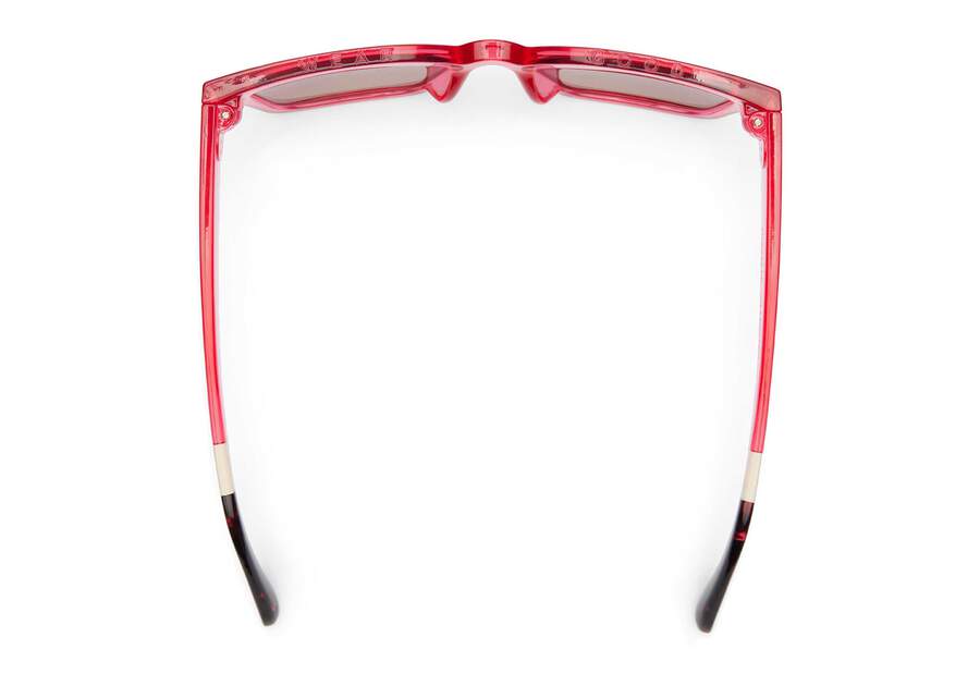 Adelaide Pink Crystal Traveler Sunglasses Top View Opens in a modal