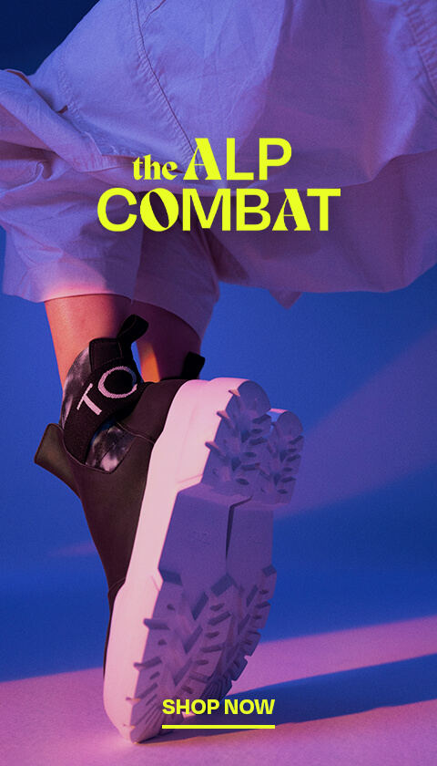The Alp Combat. Shop Now. The women's Alpragata Combat Low Boot in black tie dye shown.