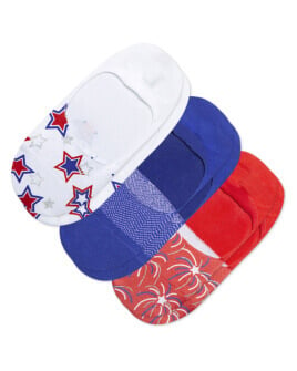 TOMS Classic No Show Stars And Fireworks 3 Pack in stars shown.