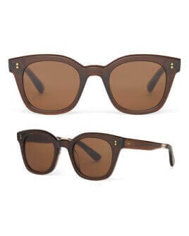 Rome Cacao Crystal Handcrafted Sunglasses shown.