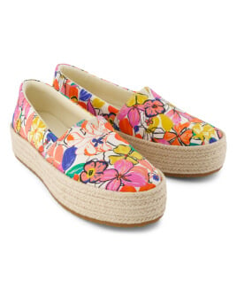 Women's Valencia Painted Floral Platform Espadrille in painted floral shown.