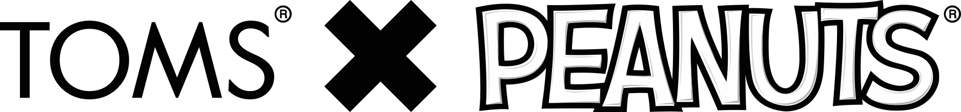 TOMS(R)xPEANUTS(R) logo lockup