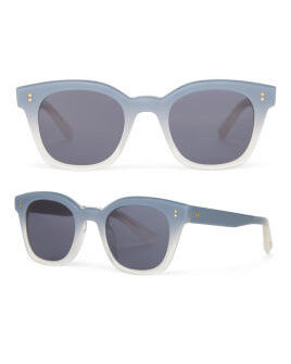 TOMS Rome Chalky Blue Fade Handcrafted Sunglasses shown.