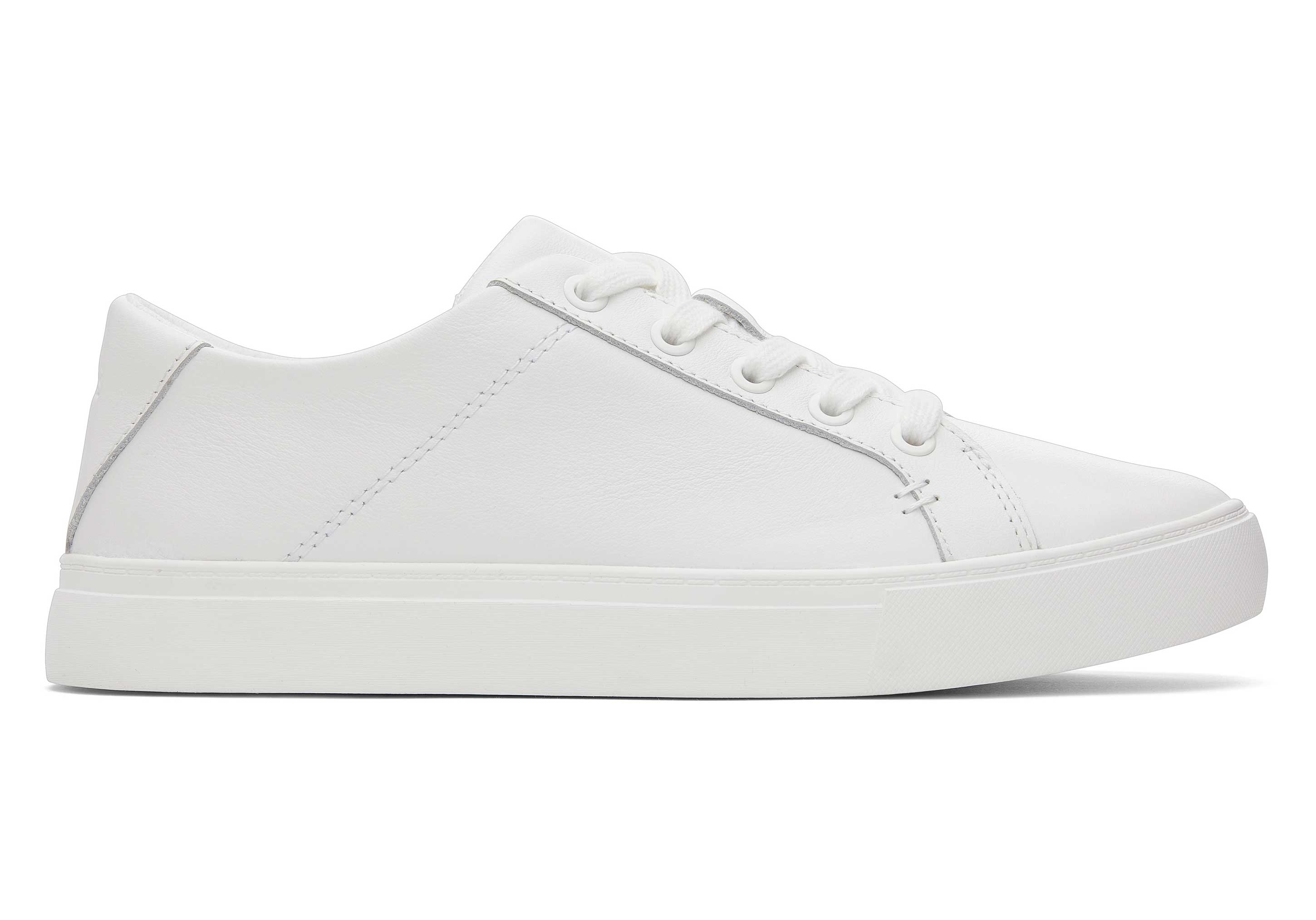 Women's White Leather Low Top Sneakers: EASY 101 – Officine Creative EU