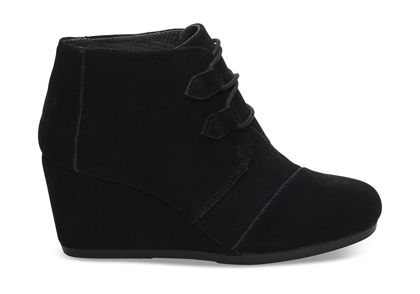 toms lace up wedge booties