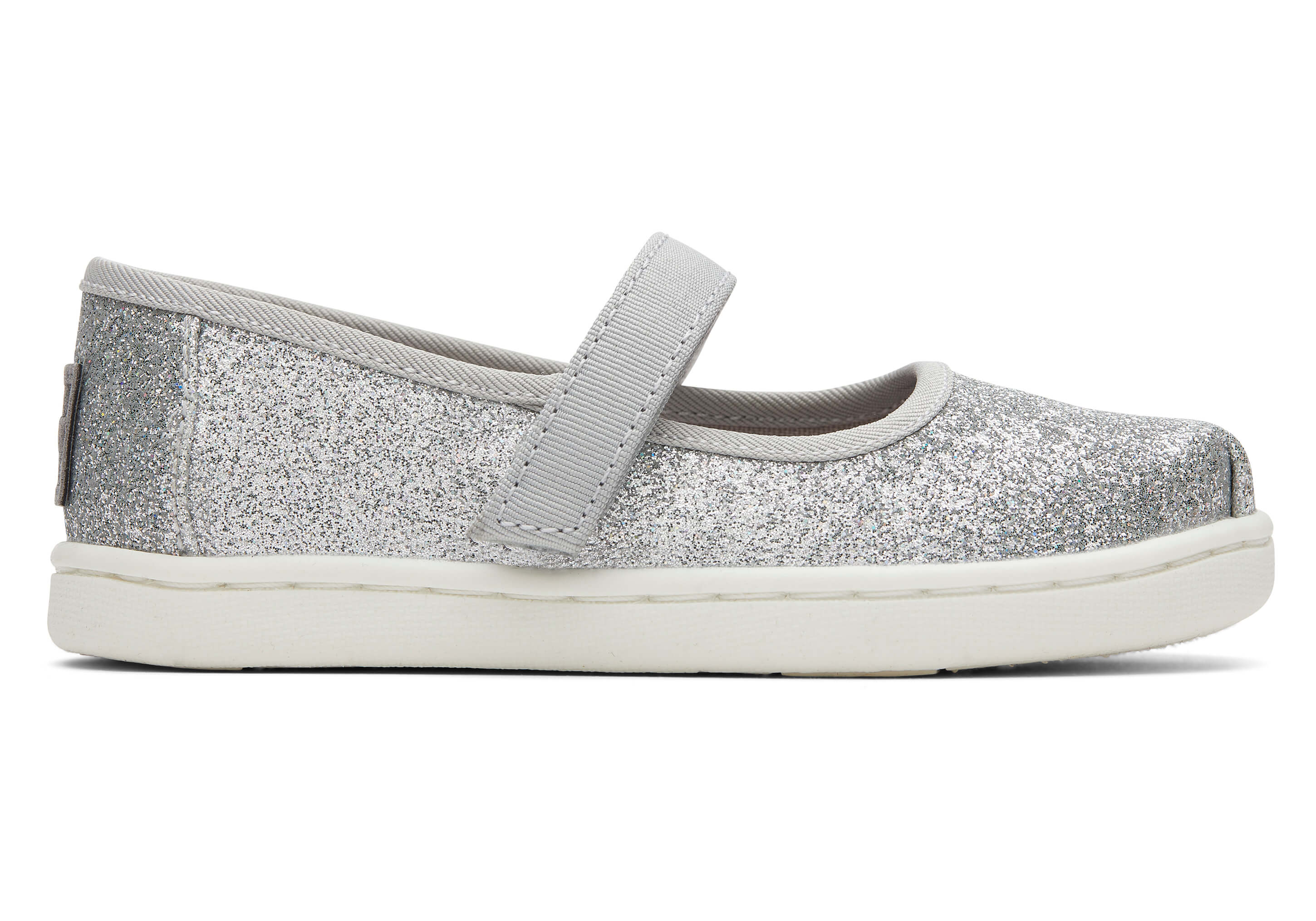 Details about  / Toms Girls Classic Slip-On shoes Silver Herringbone  10003594 Size 1.5 youth