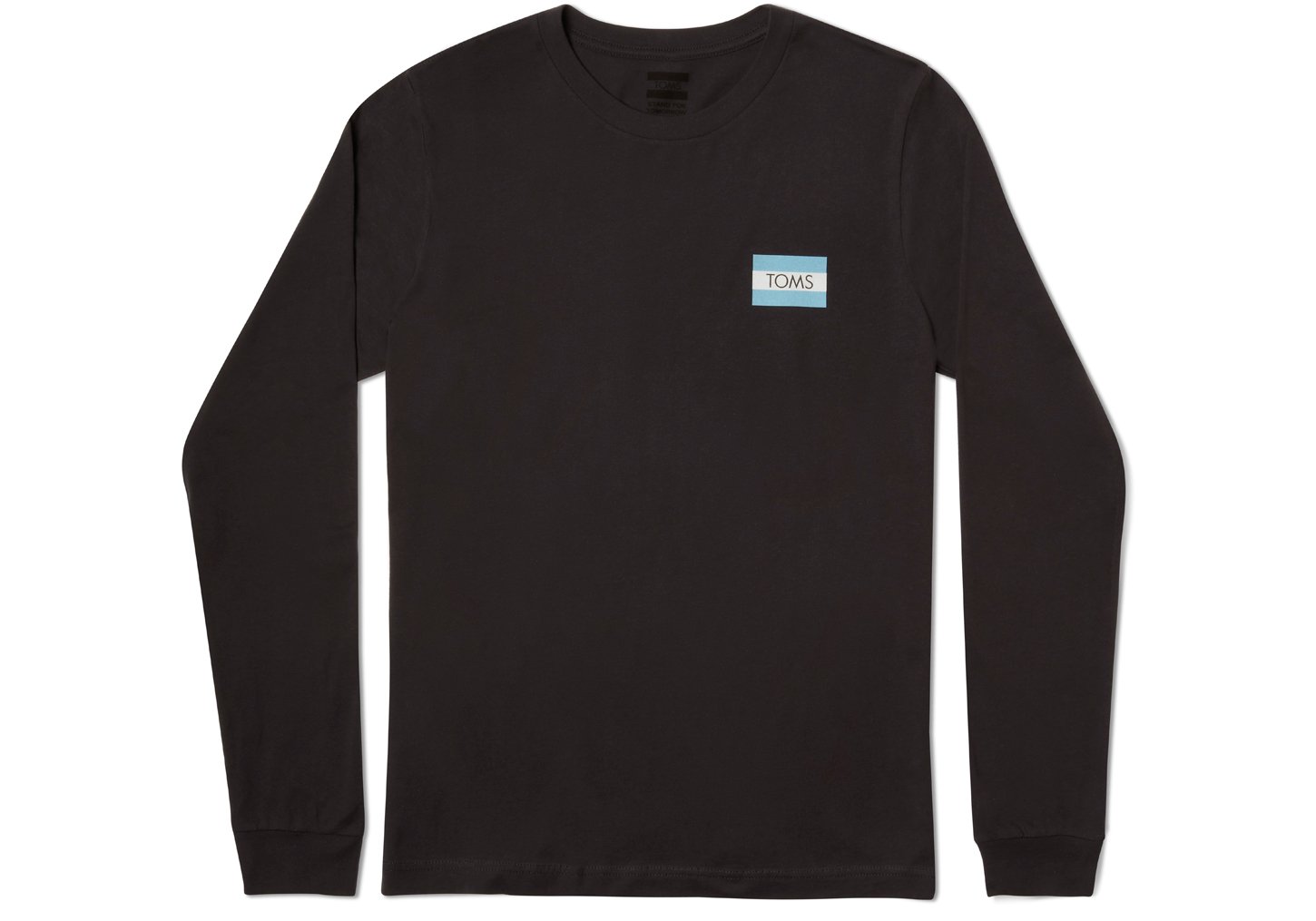 Image of TOMS Black Logo Long Sleeve Tee Shoes
