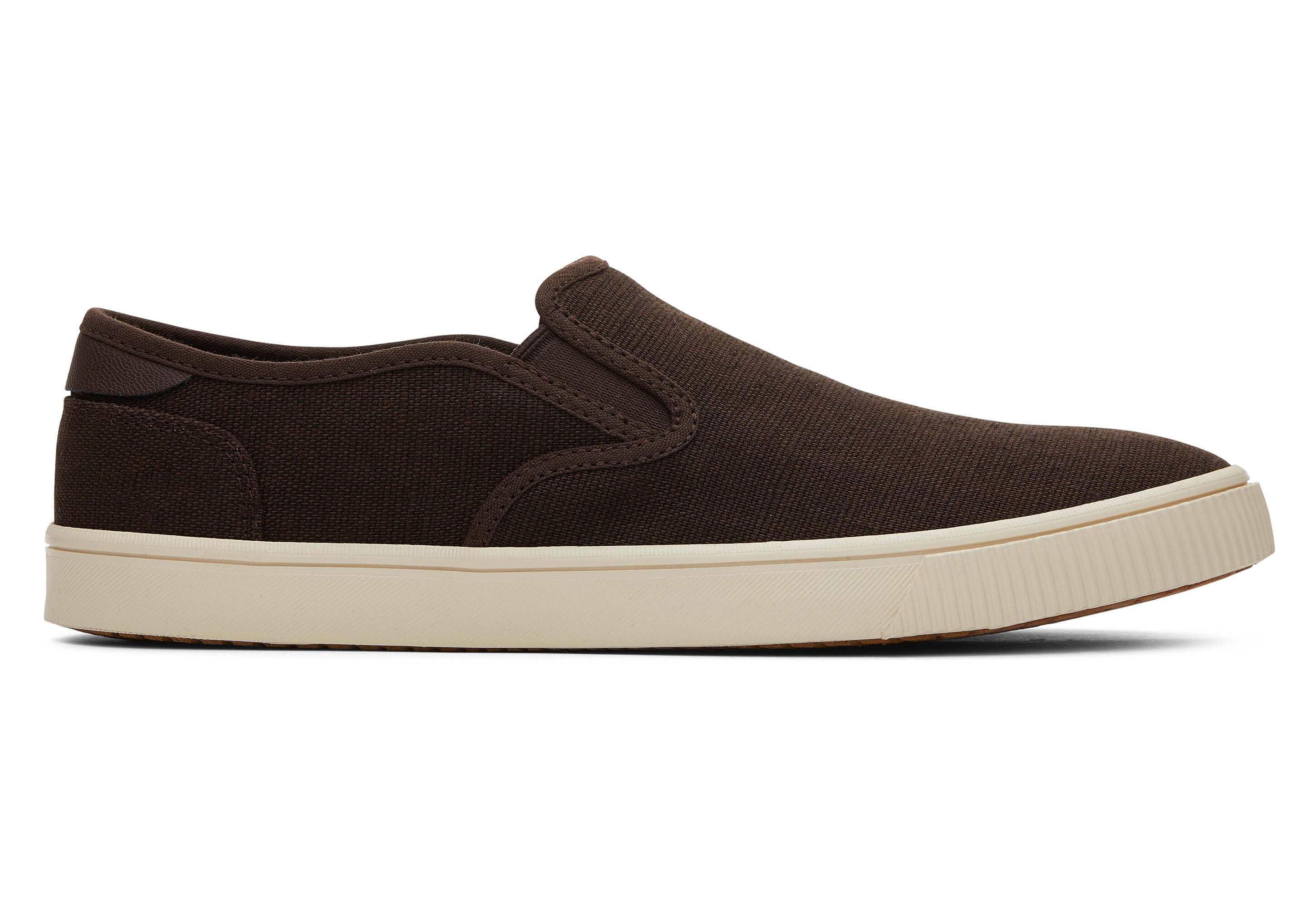 Image of TOMS Bruin Vegan Baja Sneakers Slip Ons Heren | Dark Brown - maat EU 42.5