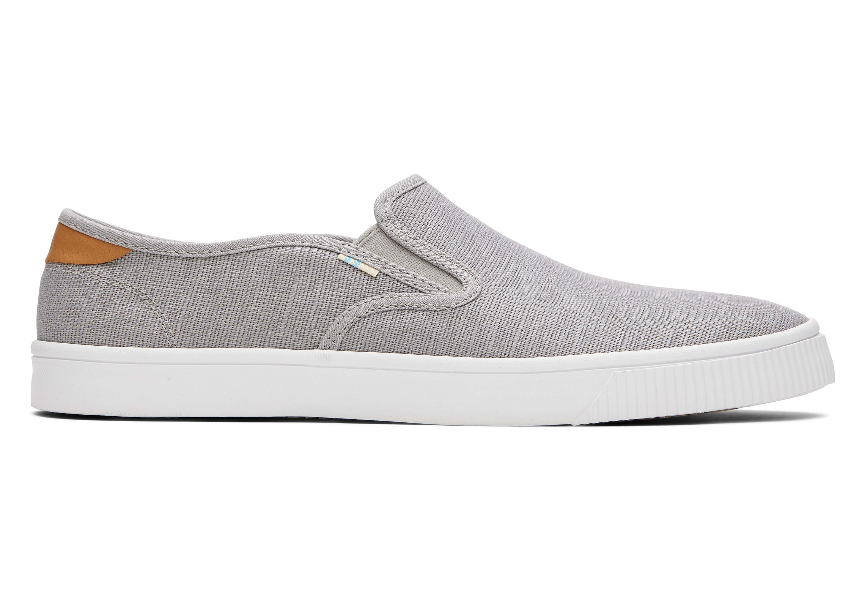 Drizzle Grey Heritage Canvas Mens Baja Slip-Ons Topanga Collection TOMS