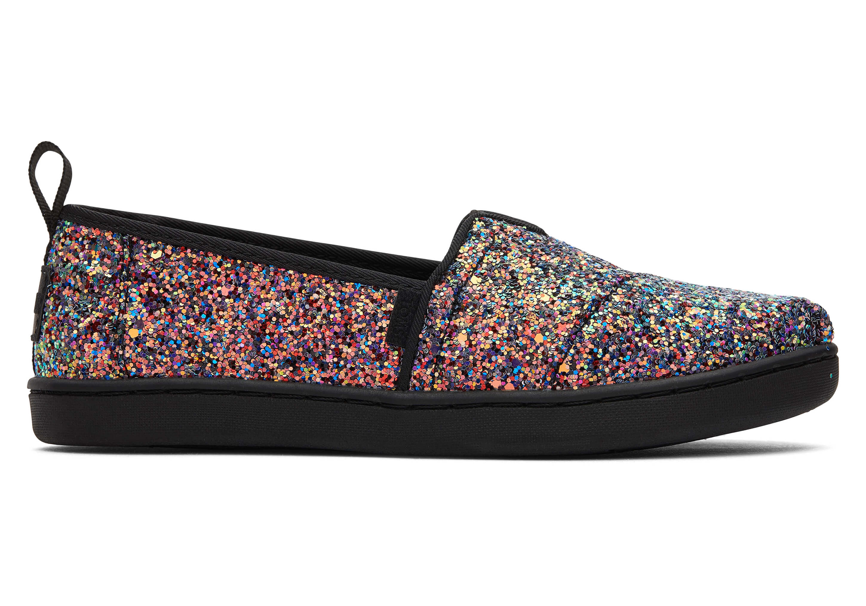 Toms Women's Shoes - Alpargata Glitter - Black Cosmic - Surf and Dirt