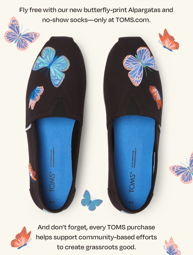 Fly Free with our new butterfly print Alpargatas