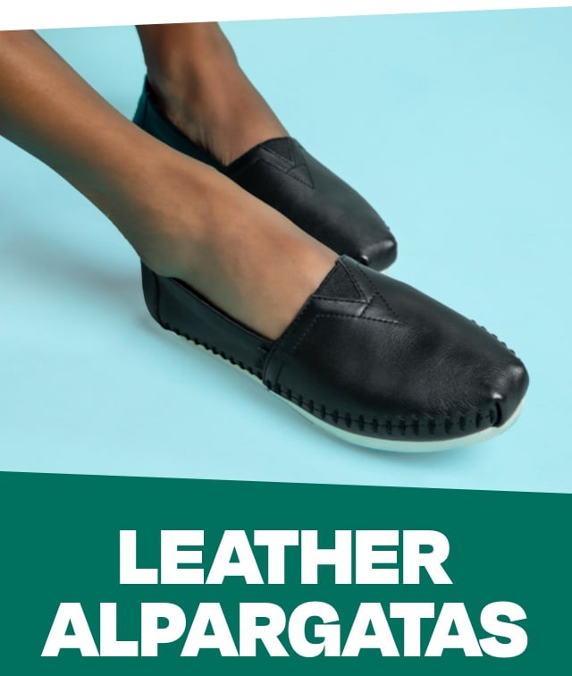Black Leather Alpargatas